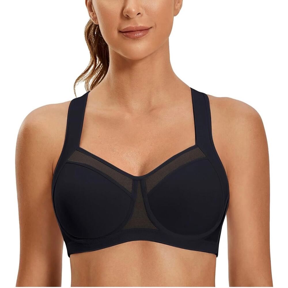 SYROKAN High Impact Sports Bra 40D Convertible Uniboob Underwire NWOT